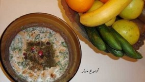 آشپزی آسان-آبدوغ خیار-سوپِ سرد تابستانی