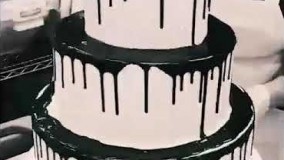 تهیه دسر-تزئین کیک فوندانت با اکلر سس شکلات شرکت سی تاک