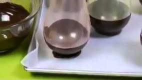 تهیه دسر-درست کردن کاسه شکلاتی بوسیله بادکنک