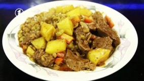 آشپزی ایرانی - تهیه خوراک گوشت و سیب زمینی