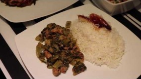 آشپزی ایرانی-تهیه برنج و خورشت کرفس