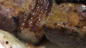 آشپزی ایرانی-  چنجه كاردي زعفرونی همراه با شَلِه گوسفندي 