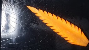 تزیین هویج به شکل برگ