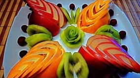 تزیین میوه-تزیین سیب و پرتقال