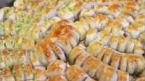 شیرینی پزی-شیرینی  باقلوا یی بادامی