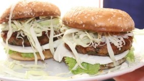 آشپزی مدرن-تهیه چیز برگر گیاهی اسپایسی