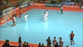 نیمه اول فوتسال ایران اسپانیا 2012 تایلند