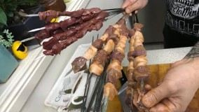 آشپزی آسان-آموزش یه کباب میکس جگر دنبلان با سس عربی