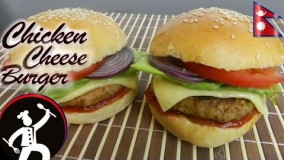 آشپزی مدرن-تهیه چیز برگر مرغ لذیذ