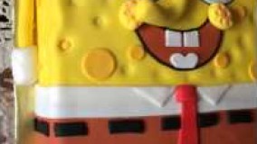 کیک پزی-كيك تولد اسفنج باب-کیک تولد