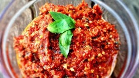 آشپزی آسان- آموزش درست کردن پستو با گوجه خشک آفتابی