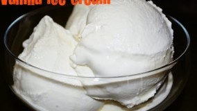 تهیه بستنی وانیلی بدون تخم مرغ