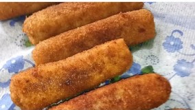 آشپزی مدرن-رول سبزیجات -غذای لذیذ 