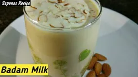 تهیه نوشیدنی خنک-میلک شیک بادام-سالم و مقوی