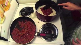 آموزش  پلو-تهیه لوبیا پلو 3