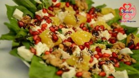 آشپزی ساده-طرز تهیه سالاد اسفناج و انار 1