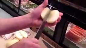 آشپزی ساده-پوست كندن سريع سيب !