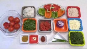 آشپزی آسان - دلمه فلفل و گوجه فرنگی