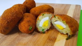 آموزش آشپزی-کوفته نرگسی با سیب زمینی