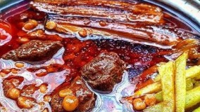 آموزش قیمه بادمجان سنتی خانگی توسط پروانه جوادی همراه با یک فوت کوزه گری جا افتاده شدن خورشت