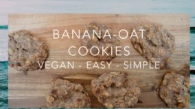 شیرینی پزی-تهیه کوکی رژیمی موزی 2