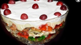 دسر آسان-تهیه تراقل میوه 