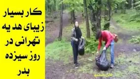 کار بسیار زیبای هدیه تهرانی در روز سیزده بدر