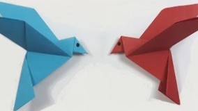 آموزش اوریگامی پرنده-ویدیو اوریگامی 5
