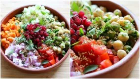 غذای رژیمی-تهیه سالاد برای نهار
