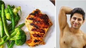 غذای رژیمی-تهیه سالاد مرغ تندوری