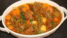 آشپزی ایرانی-خوراک لوبیا سبز یکی از غذاهای  لذیذ و خوشمزه 