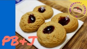 تهیه کوکی بادام زمینی و مربا