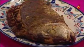 آشپزی ایرانی -ته چین سنگسر شکم پر