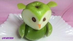 تزیین غذا  کودک- سیب سبز