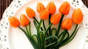 تزیین غذا--خلاقیت با هویج