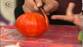 آشپزی ایرانی-آموزش دورچین ها تزئین گوجه فرنگی