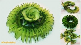 تزیین غذا--با خیار