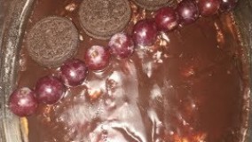 پخت کیک--- طرز تهيه كيك وانيلا با  شكلات گاناچ- خوشمزه