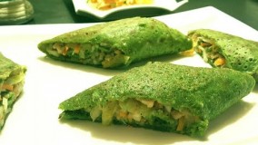 آشپزی آسان-کباب پنکیک مرغ با اسفناج وپنکیک موز