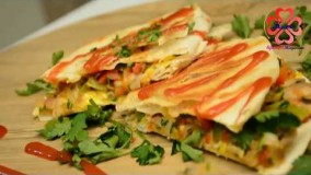 آشپزی آسان-آموزش طرز تهیه کسادیا سبزیجات