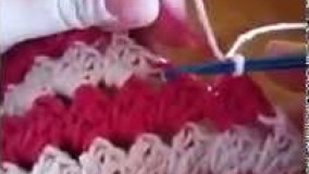آموزش بافتنی-بافت دو رنگ همزمان با قلاب ..Crochet  and combine  colors