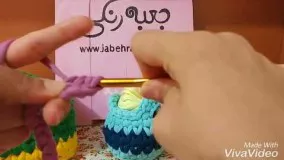 آموزش بافت پایه دو دوبل در قلاب بافی