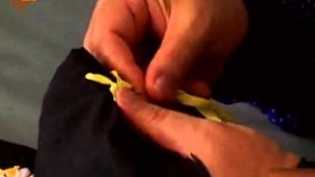 آموزش ربان دوزی-روبان دوزی گل نرگس