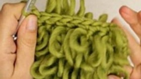 آموزش بافتنی-ویدئوی آموزشی انگشتی با قلاب..Crochet loop or fur stitch