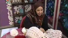 آموزش بافتنی-یک مدل کلاه زنانه - yek modele kolahe zanane