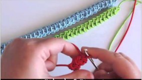 Crochet an elastic cord...بافت یک طناب کشی با قلاب و کش قیطان