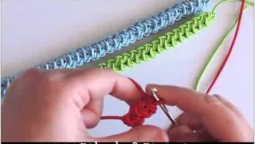 Crochet an elastic cord...بافت یک طناب کشی با قلاب و کش قیطان