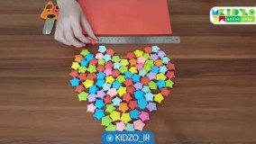 آموزش کاردستی اوریگامی ستاره های رنگارنگ آموزش اوریگامی ویدیو
