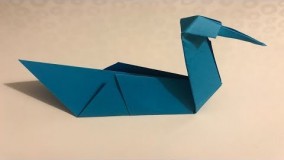 آموزش اوریگامی ویدیو- قو کاغذی