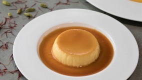 دسر خوشمزه -تهیه پودینگ کارامل و زعفران